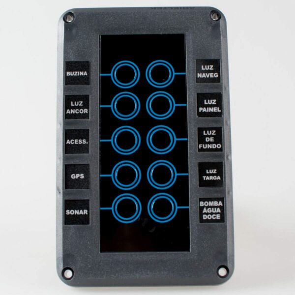 Painel Interruptores Náutico 10 Posições PCE-10 Arieltek - Imagem 2