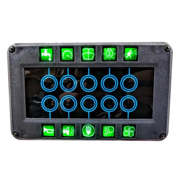 Painel Interruptores Náutico 10 Posições PCE-10 Arieltek - Imagem 3