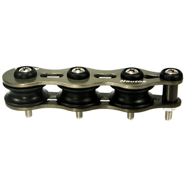 Passador Nautos 91208N 48mm Triplo Roldanas Nylon - Imagem 2