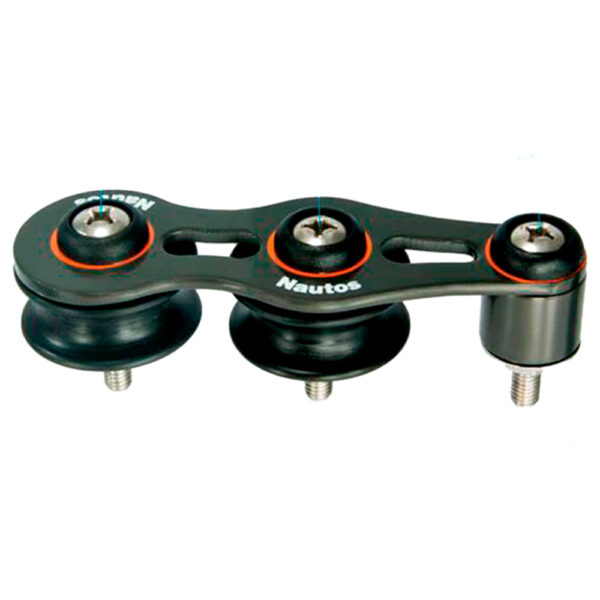 Passador Nautos 91212N 60mm Duplo Roldanas Nylon - Imagem 2