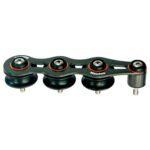 Passador Nautos 91215N 60mm Triplo Roldanas Alumínio - Imagem 2