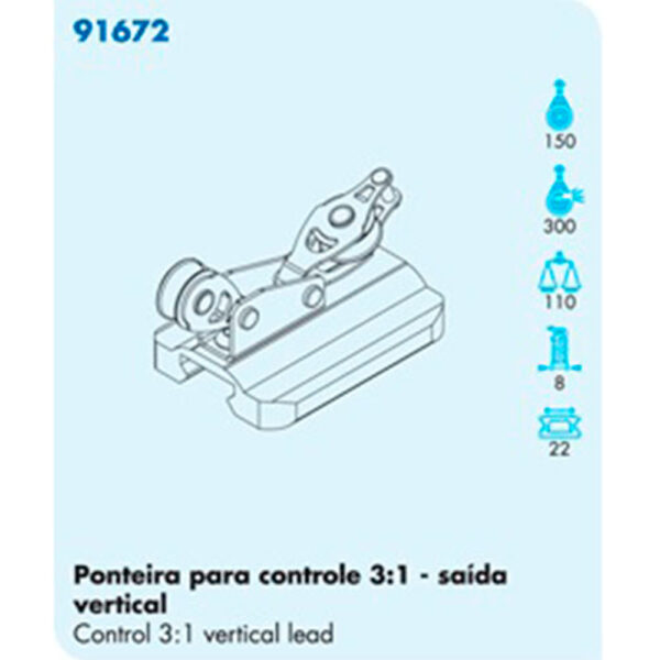Ponteira Nautos 91672 Controle 3:1 Saída Vertical - Imagem 3
