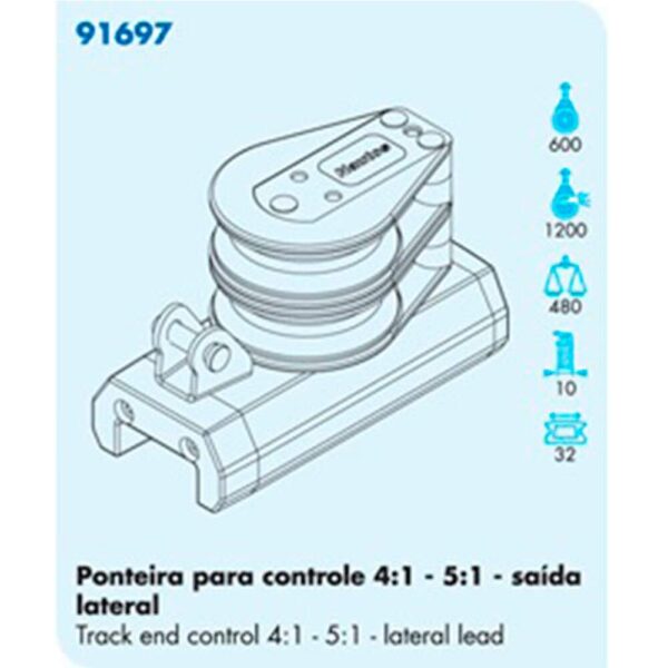 Ponteira Nautos 91697 Controle 4:1 5:1 Saída Lateral - Imagem 3