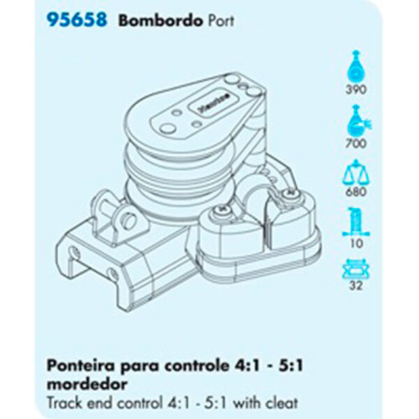 Ponteira Nautos 95658 Controle 4:1 5:1 Mordedor Bombordo - Imagem 3