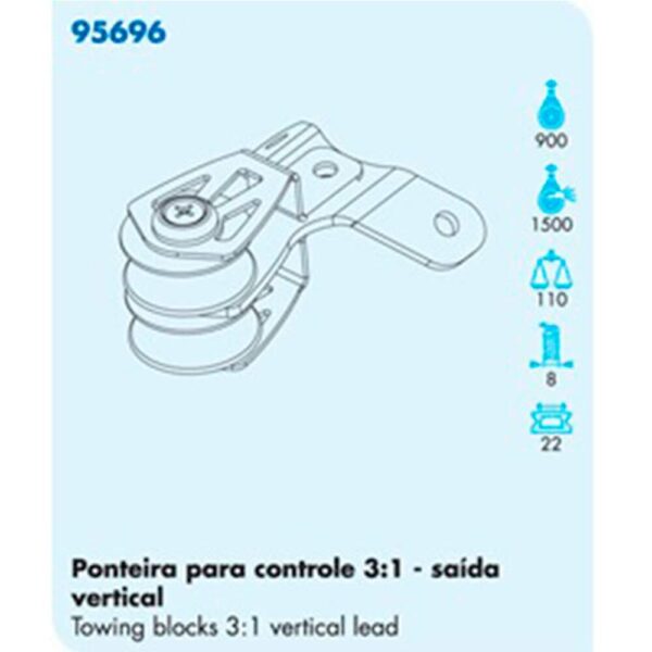 Ponteira Nautos 95696 Controle 3:1 Saída Vertical - Imagem 2