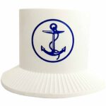 Porta Copos com Ventosa Trem Italy Plástico Branco com Estampa - Imagem 2