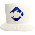 Porta Copos com Ventosa Trem Italy Plástico Branco com Estampa - Imagem 3