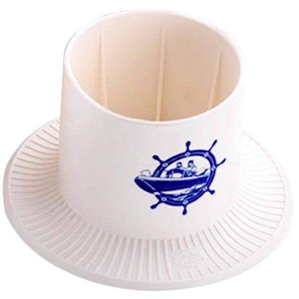 Porta Copos com Ventosa Trem Italy Plástico Branco com Estampa - Imagem 5