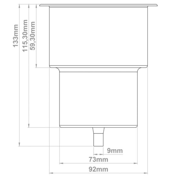 Porta Copos Náutico Alumínio LED Azul - Imagem 5