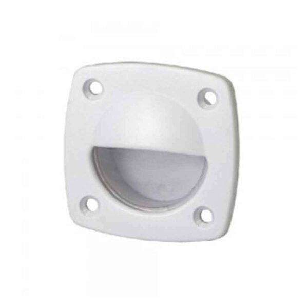 Puxador Náutico Branco Plástico 57X57mm - Imagem 3