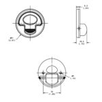 Puxador Náutico Redondo Inox 51mm - Imagem 3