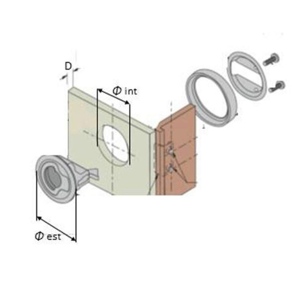 Puxador Trava 62mm em Aço Inox - Imagem 3