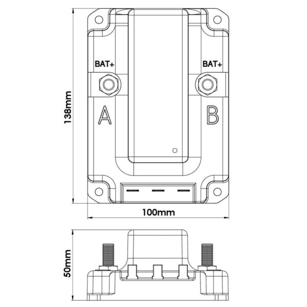 Rele de Carga Automático para Bancos de Baterias Arieltek 140A - Imagem 4