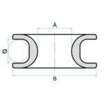 Roldana Nautos 95011 60mm Amarrar Alumínio Anodizado - Imagem 3