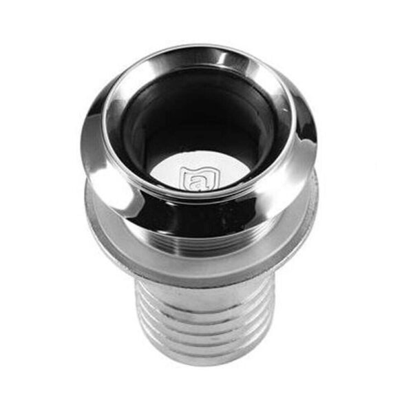 Saída De Água Náutica De Descarga 2 Pol Com Anti Retorno Em Inox - Imagem 2