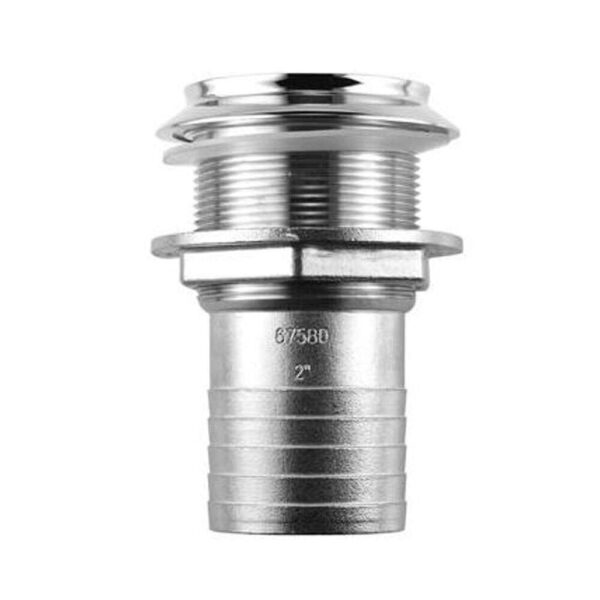 Saída De Água Náutica De Descarga 2 Pol Com Anti Retorno Em Inox - Imagem 4