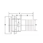 Saída De Água Náutica De Descarga 2 Pol Com Anti Retorno Em Inox - Imagem 5