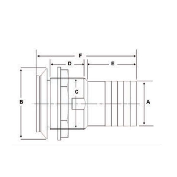 Saída De Água Náutica De Descarga 2 Pol Com Anti Retorno Em Inox - Imagem 5