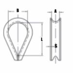 Sapatilha Para Cabos Náuticos De Inox 10mm - Imagem 3