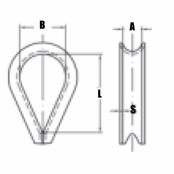 Sapatilha Para Cabos Náuticos De Inox 10mm - Imagem 3