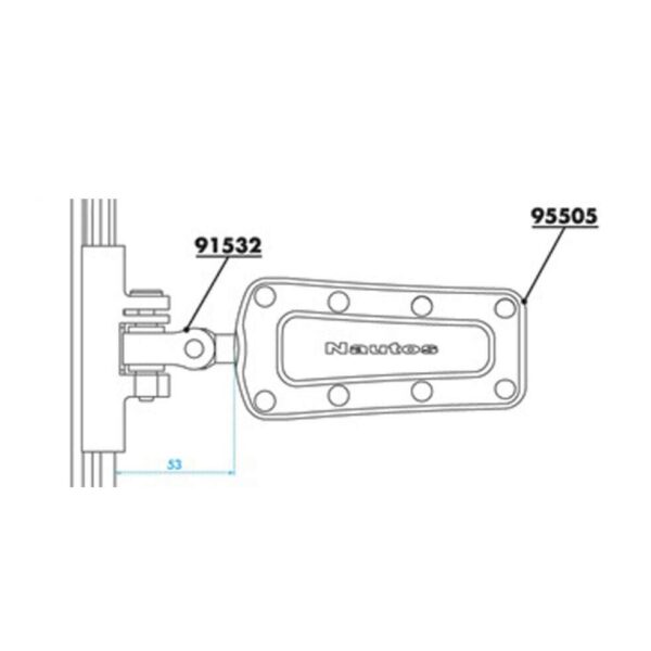 Suporte Nautos 91532 Tala Batten Car Recirculante Grande M10 - Imagem 4