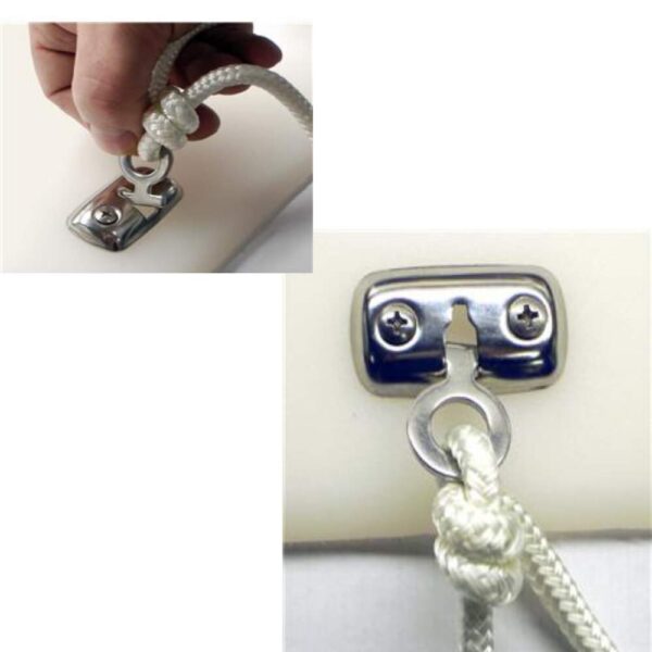 Suporte Para Defensa Retangular Inox - Imagem 4