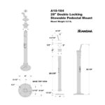 Suporte Pedestal Churrasqueira Magma Redonda Popa Deck - Imagem 4
