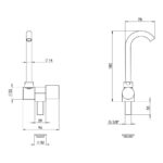 Torneira Giratória Dobrável Bronze Cromado 185x96mm - Imagem 3