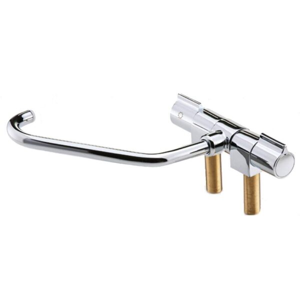 Torneira Náutica Misturador Giratória Dobrável Bronze Cromado 220x155mm - Imagem 2