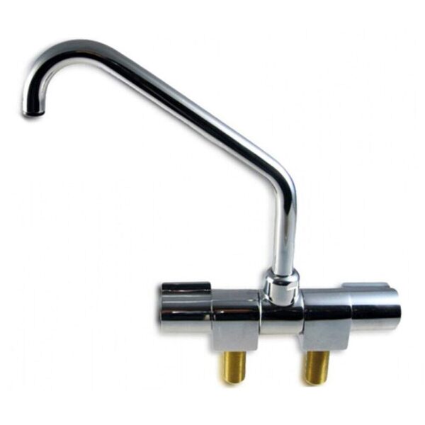 Torneira Náutica Misturador Giratória Dobrável Bronze Cromado 220x155mm - Imagem 3