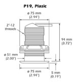Transducer Casco Thru Hull Para Profundímetro DT1B-TH Hawkeye - Imagem 4