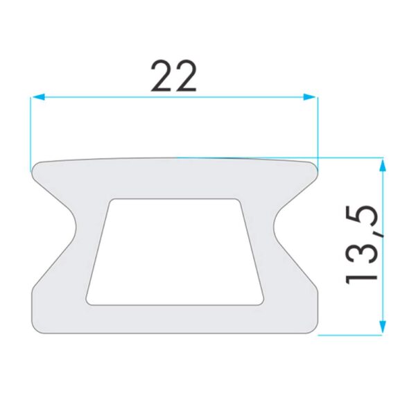 Trilho Nautos 91720 22H 2500mm Controle Traveller Genoa - Imagem 3