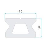 Trilho Nautos 91722 32H 750mm Controle Genoa - Imagem 3