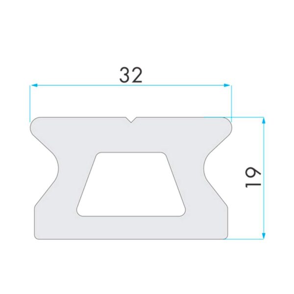 Trilho Nautos 91723 32H 1000mm Controle Genoa - Imagem 3