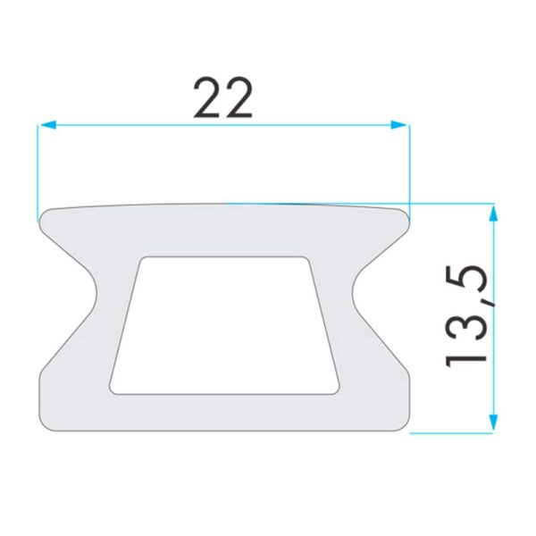 Trilho Nautos 91734 22H 1000mm Standard Genoa Battencar - Imagem 3