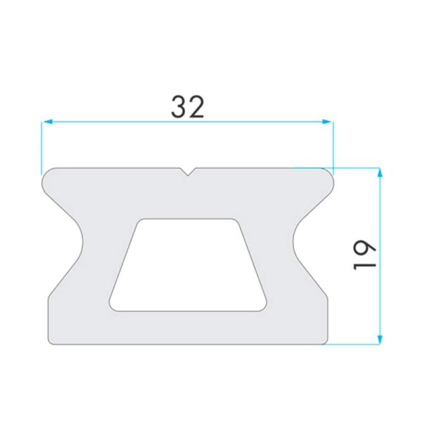 Trilho Nautos 91735 32H 1000mm Controle Furos Stop - Imagem 3