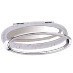 Vigia Elíptica Branca Plástica 77 X 381mm Acabamento Inox - Imagem 2