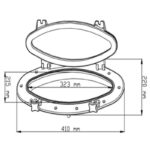 Vigia Oval Plástica Com Vidro 41X22cm - Imagem 4