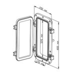 Vigia Retangular 20X40cm Plástico Branca - Imagem 3