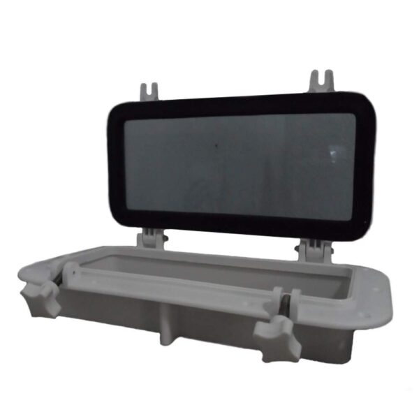 Vigia Retangular 20X40cm Plástico Branca - Imagem 4