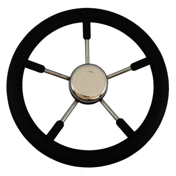 Volante Náutico Preto / Inox T9B 350mm 25O Timão - Imagem 2