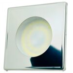 Luminária Náutica Cabine Quadrada Branco Quente 12V Arieltek