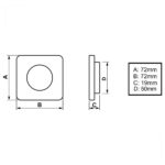 Luminária Náutica Cabine Quadrada Branco Quente 12V Arieltek - Imagem 3