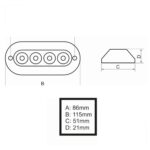 Luz Subaquática Multicolor Led 7 cores 12V Arieltek - Imagem 3