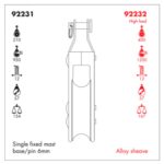 Moitão Simples Nautos Fixo para Pé de Mastro 92231 57mm - Imagem 2