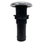 Saída De Água Náutica 1 Pol Plástico Com Acabamento Em Inox - Imagem 2