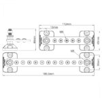 Barramento Distribuição Elétrica Náutico 11 Polos Negativo - Imagem 2