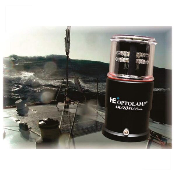 Luz Strobo Navegação LED Optolamp Amazônia Mirim Classic Plus Preta Mono-block - Imagem 3