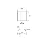 Anodo Lift-Ram Rabeta Bravo Mercruiser Alumínio - Imagem 4