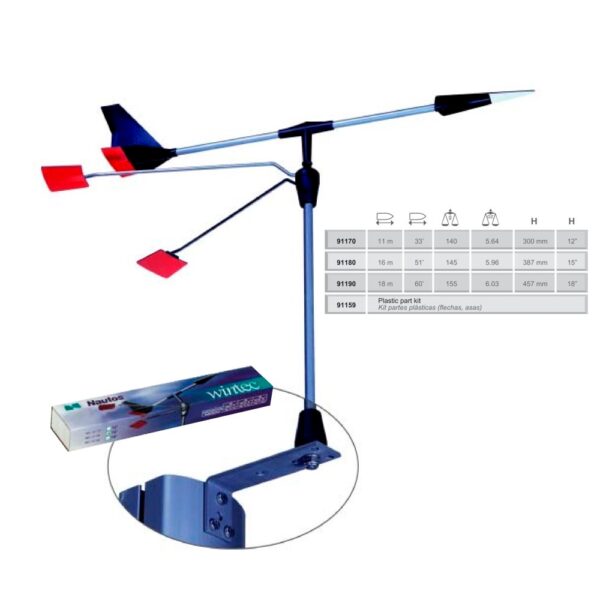 Biruta Nautos 91190 18 Polegadas Indicador De Vento - Imagem 2